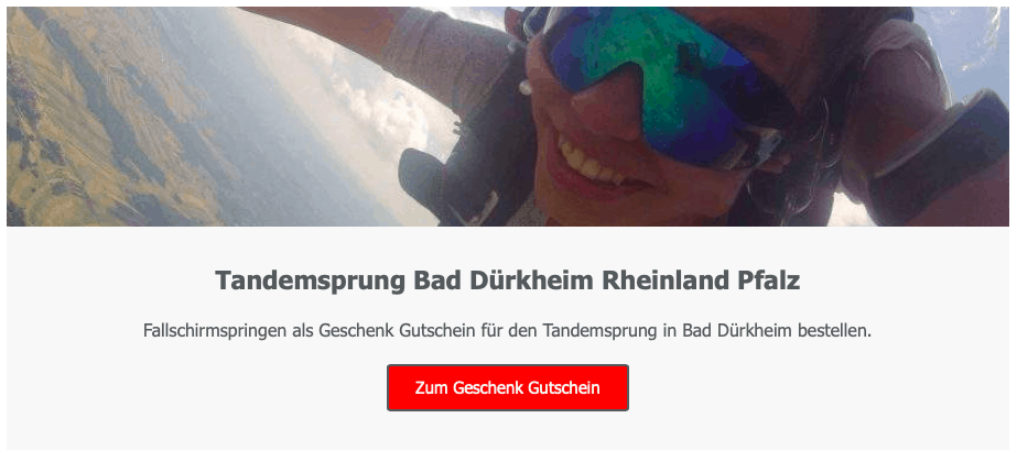 Bad Dürkheim Geschenk Gutschein Tandemsprung Rheinland Pfalz